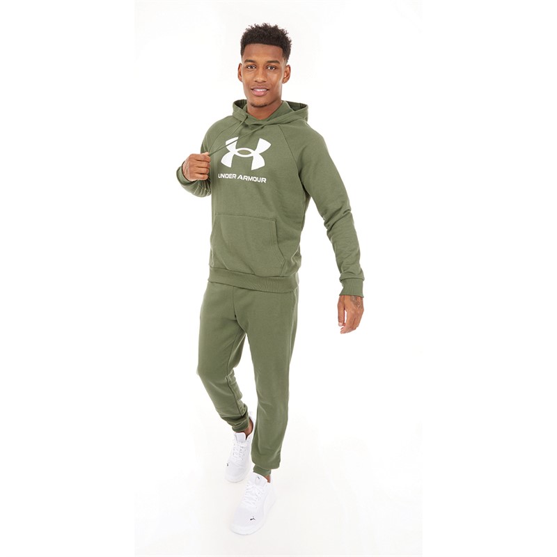 Under Armour Mens UA Rival Fleece Joggers Marine OD Green/White