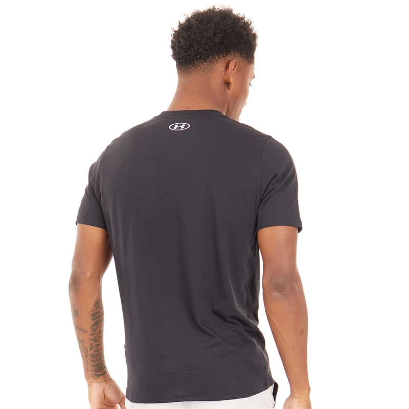 Under Armour Mens UA Sportstyle Logo Short Sleeve T-Shirt Black/White