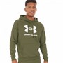 Under Armour Mens UA Rival Fleece Logo Hoodie Marine OD Green/White