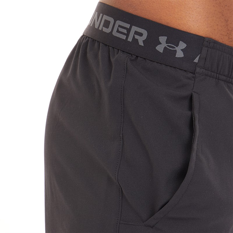 Under Armour Mens UA Vanish Woven 6 Inch Shorts Black/Pitch Grey