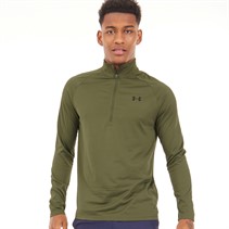 Under Armour Mens UA Tech 2.0 1/2 Zip Marine OD Green/Black