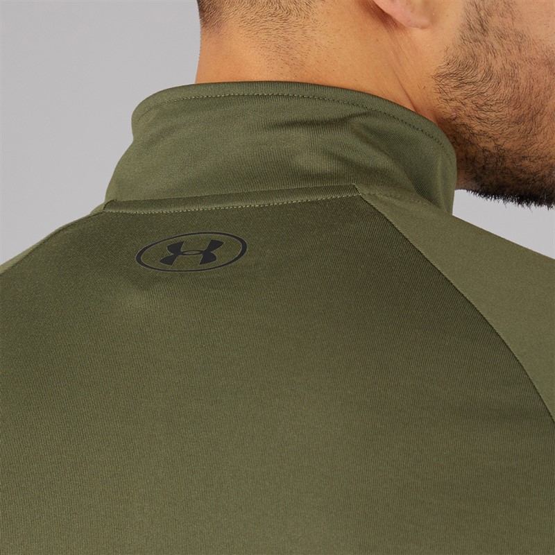Under Armour Mens UA Tech 2.0 1/2 Zip Marine OD Green/Black