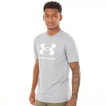 Under Armour Mens UA Sportstyle Logo Short Sleeve T-shirt Steel/White