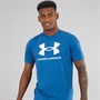 Under Armour Mens UA Sportstyle Logo Short Sleeve T-Shirt Tech Blue/White