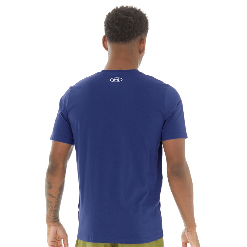 Under Armour Mens UA Sportstyle Logo Short Sleeve T-Shirt Tech Blue/White