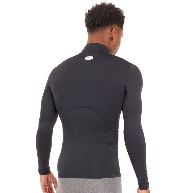 Under Armour Mens UA Cg Cold Gear Armour Compression Mock Black/White