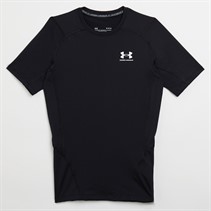 Under Armour Mens UA HG Heat Gear Armour Compression Short Sleeve Top Black/White