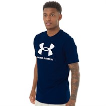 Under Armour Mens UA Sportstyle Logo Short Sleeve T-Shirt Academy/White