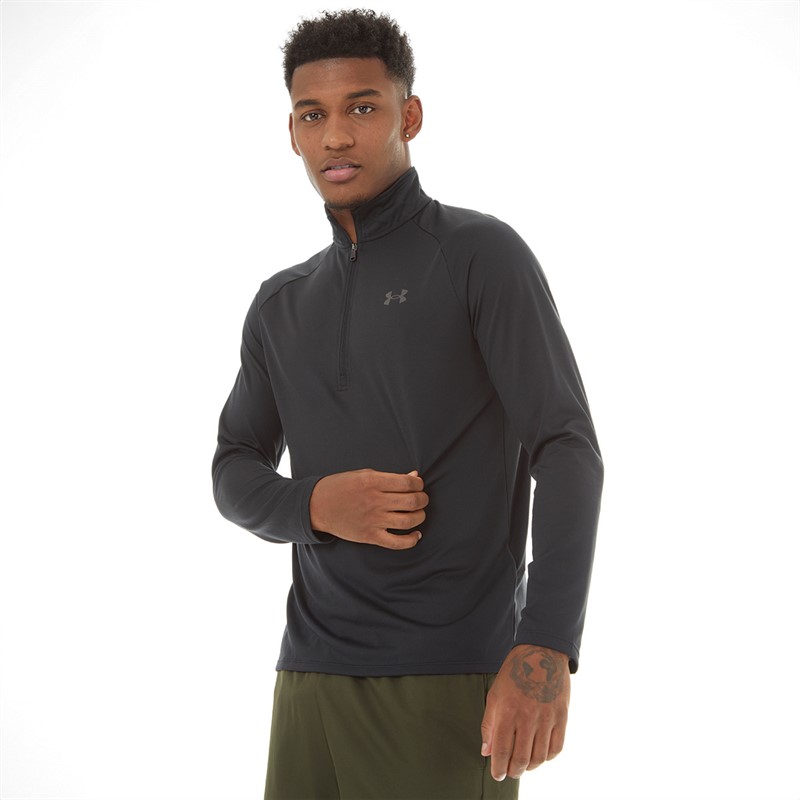 Buy Under Armour Mens UA Tech 2.0 1/2 Zip Top Black/Charcoal