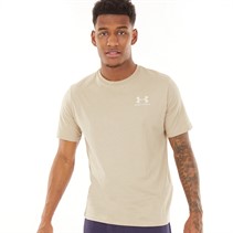 Under Armour Mens UA Sportstyle Left Chest Short Sleeve T-shirt Khaki/White