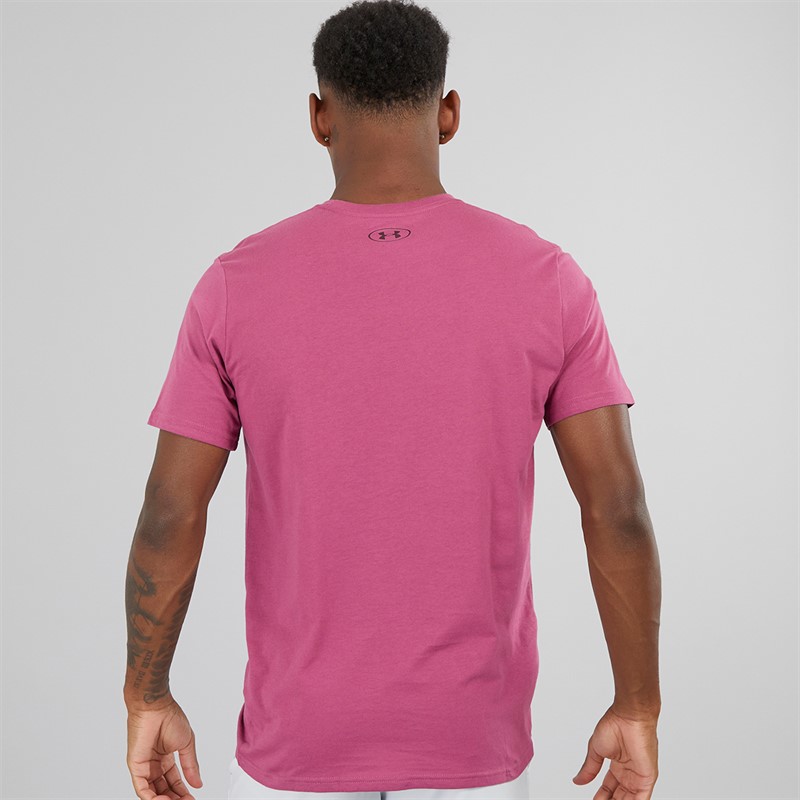 Under Armour Herren UA Sportstyle Linke Brust Kurzarm T-Shirt Fuchsia Dusk / Dark Maroon