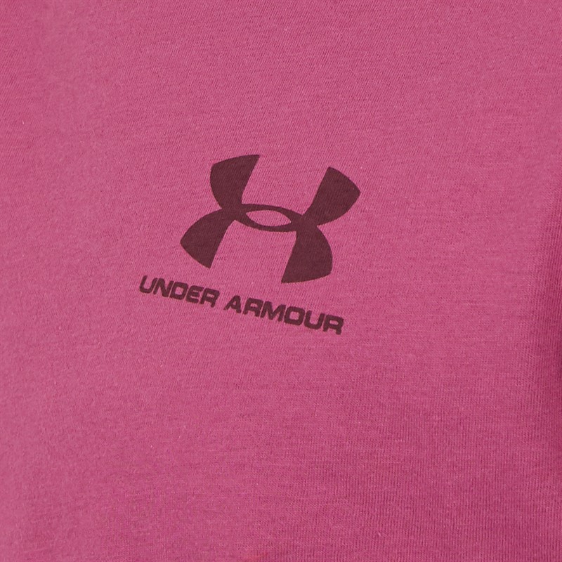 Under Armour Herren UA Sportstyle Linke Brust Kurzarm T-Shirt Fuchsia Dusk / Dark Maroon