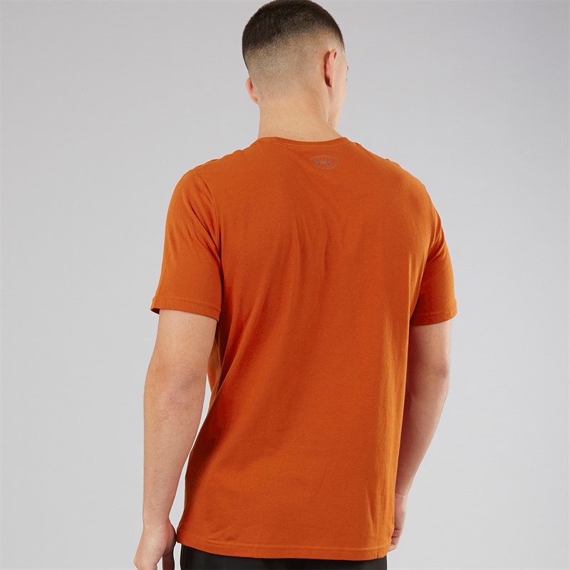 Under Armour Mens UA Sportstyle Left Chest Short Sleeve T-Shirt Surplus Orange/Cinna Red