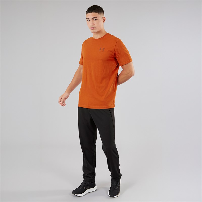 Under Armour Mens UA Sportstyle Left Chest Short Sleeve T-Shirt Surplus Orange/Cinna Red