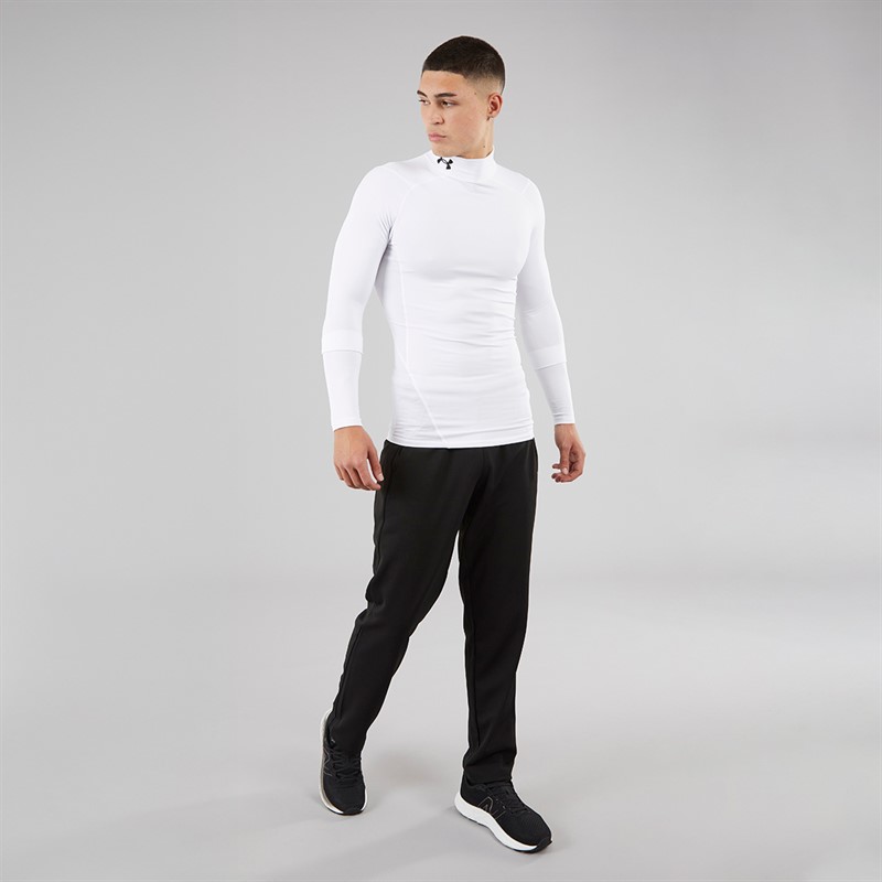 Under Armour Mens UA CG ColdGear Armour Compression Mock Top White/Black