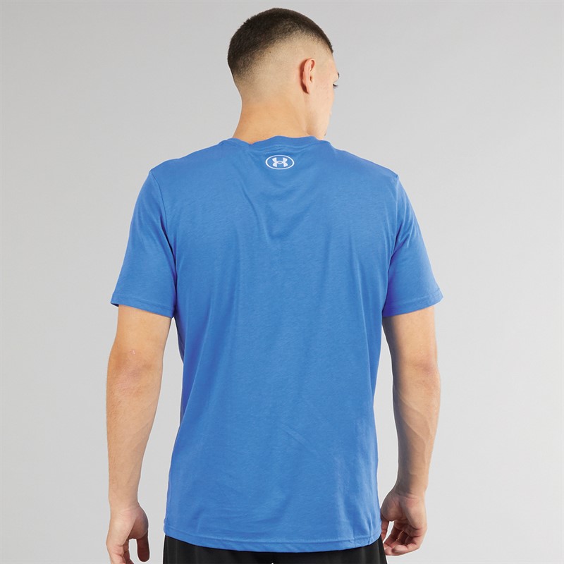 Under Armour Herren UA Sportstyle Linke Brust Kurzarm T-Shirt Blau Atlantis / Blau Calm