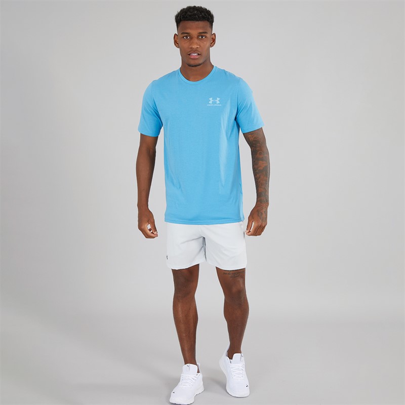 Under Armour Mens UA Sportstyle Left Chest Short Sleeve T-Shirt Ether Blue