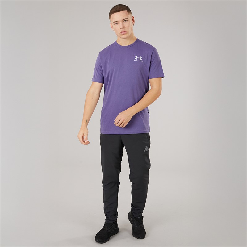 Under Armour Mens UA Sportstyle Left Chest Short Sleeve T-Shirt Purple Luxe/White