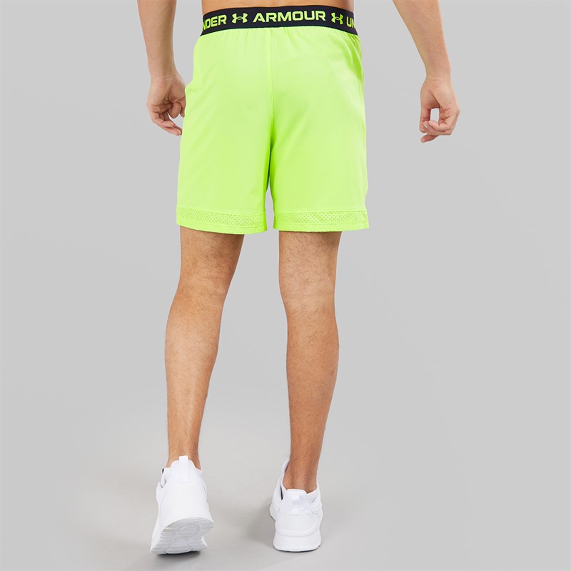Under Armour Mens UA Vanish Woven 6 Inch Shorts Lumos Lime/Ultimate Black