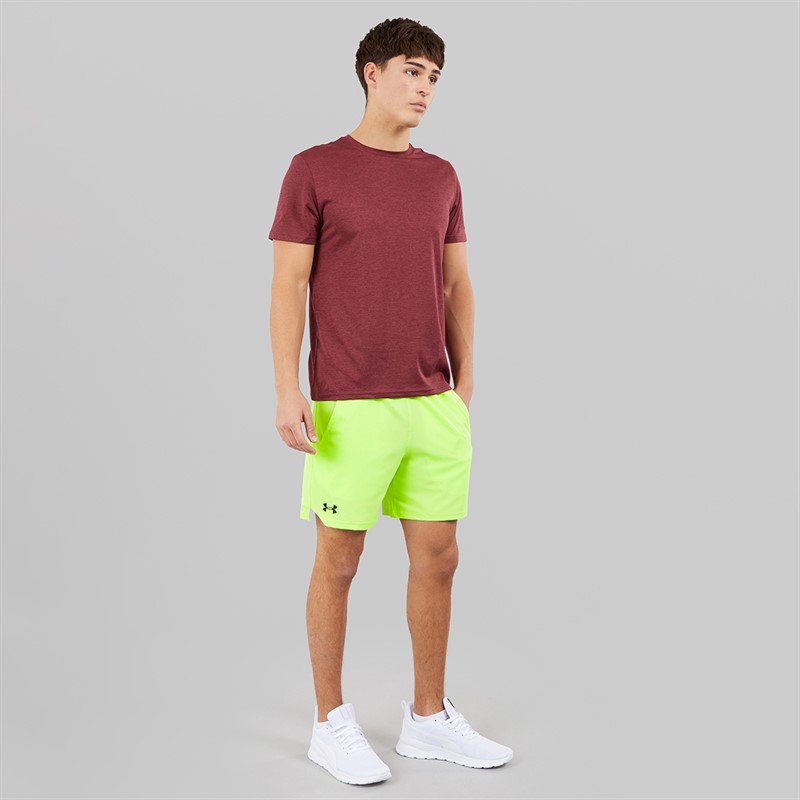 Under Armour Mens UA Vanish Woven 6 Inch Shorts Lumos Lime/Ultimate Black