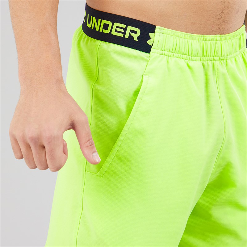 Under Armour Mens UA Vanish Woven 6 Inch Shorts Lumos Lime/Ultimate Black