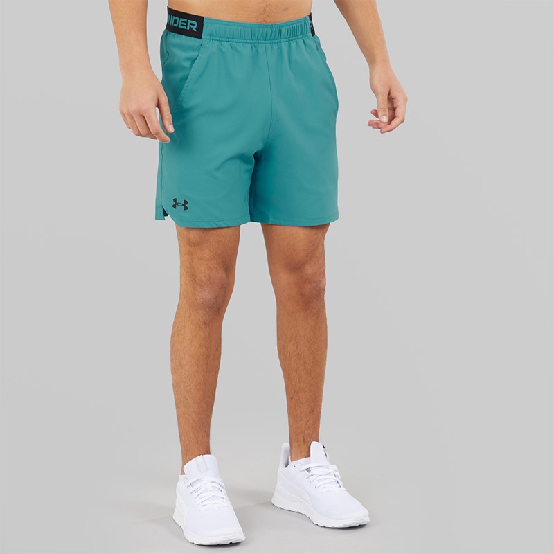 Under Armour Mens UA Vanish Woven 6 Inch Shorts Boundless Blue/Ultimate Black