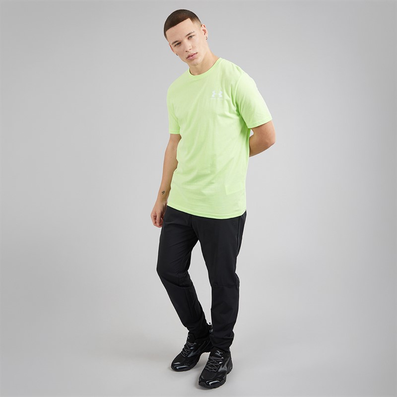 Under Armour Mens UA Sportstyle Left Chest Short Sleeve T-Shirt Lumos Lime/White