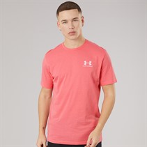 Under Armour Mens UA Sportstyle Left Chest Short Sleeve T-Shirt Bittersweet Pink/White
