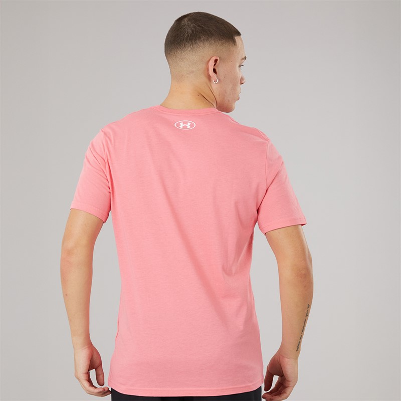 Under Armour Mens UA Sportstyle Left Chest Short Sleeve T-Shirt Bittersweet Pink/White