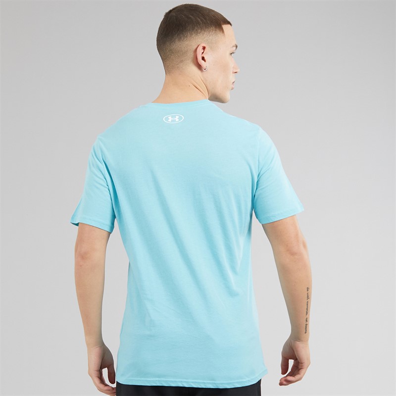 Under Armour Mens UA Sportstyle Left Chest Short Sleeve T-Shirt Blue Haze/White