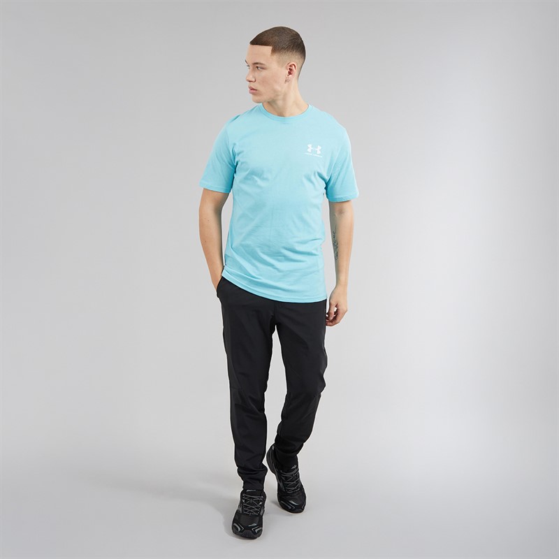 Under Armour Mens UA Sportstyle Left Chest Short Sleeve T-Shirt Blue Haze/White