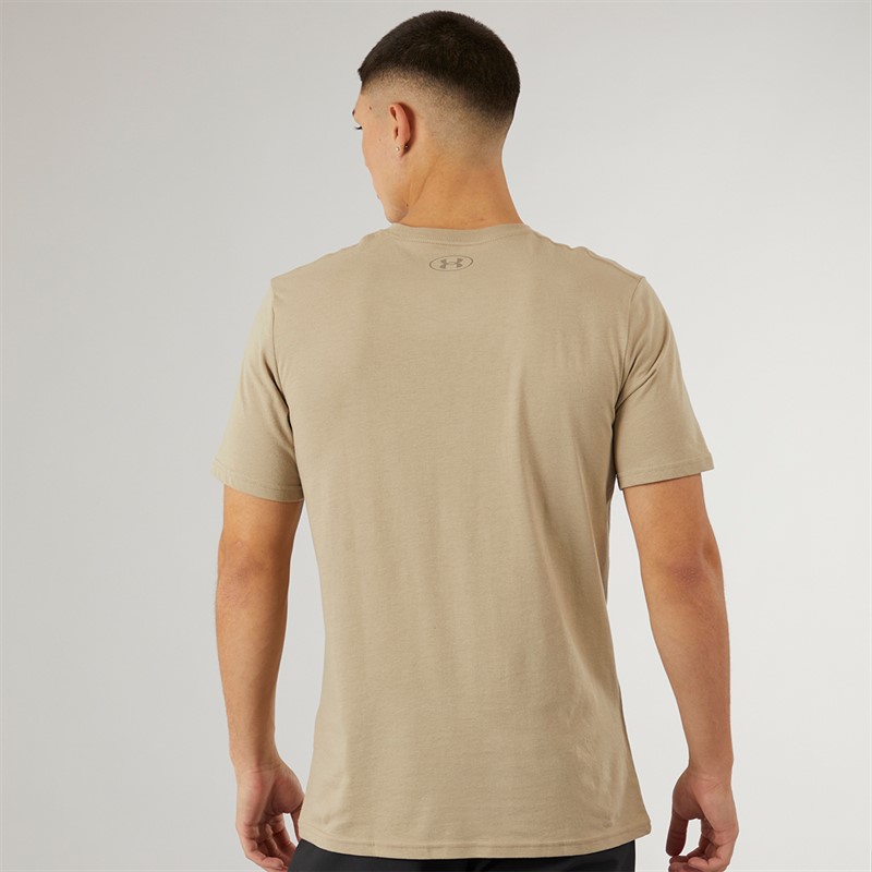 Under Armour T-shirt à Manches Courtes Homme UA Sportstyle avec Logo Poitrine Gauche Kaki Ville/Crepuscule Taupe