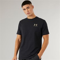 Under Armour Herre UA Sportstyle Venstre Bryst Kortærmet T-shirt Sort/City Khaki