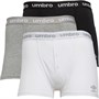 Umbro Caleçon Button Homme Noir/Blanc/Gris