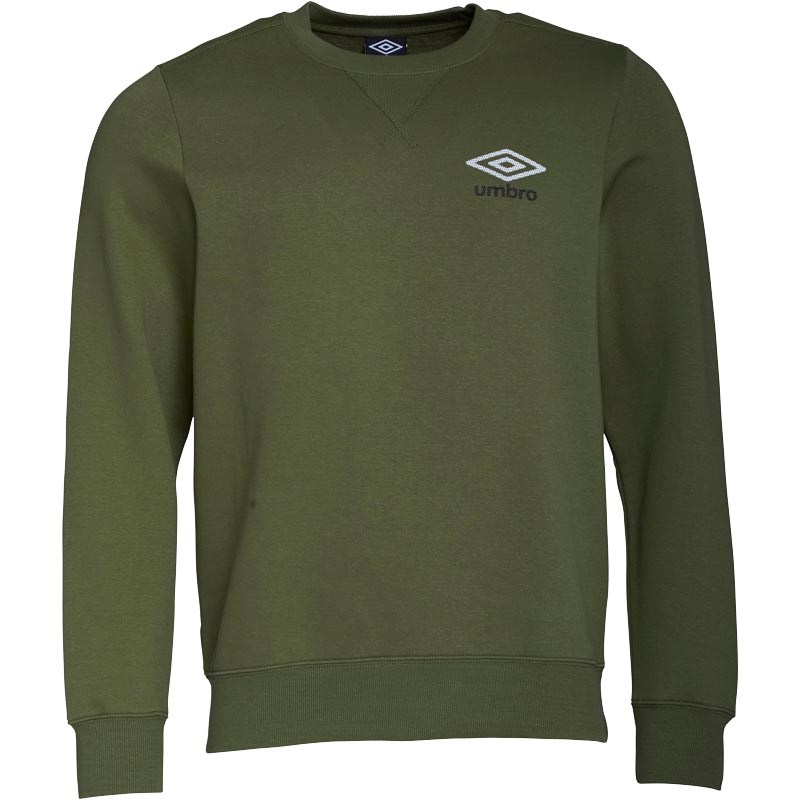 Buy Umbro Mens Crew Neck Sweat Top Capulet Olive/White/Black