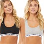 Umbro Brassière de Sport Deux Pack Femme Noir