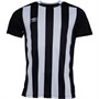 Umbro Mens Capital Stripe Short Sleeve Match Jersey Black/White