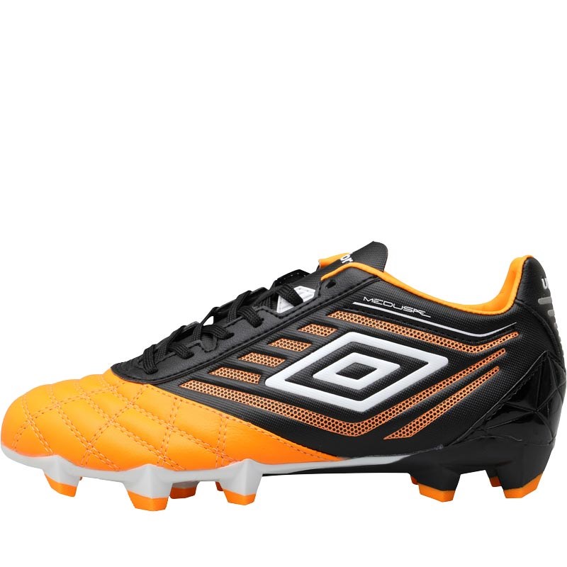 Buy Umbro Junior Medusae Premier HG Football Boots Orange Pop/White/Black
