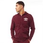 Umbro Męskie Active Style Logo Top z Kapturem Rozpinana na Zamek Błyskawiczny Burgund