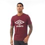 Umbro Mens Active Style Logo T-Shirt Port/White