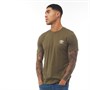 Umbro Mens Active Style Small Logo T-Shirt Olive Night/White