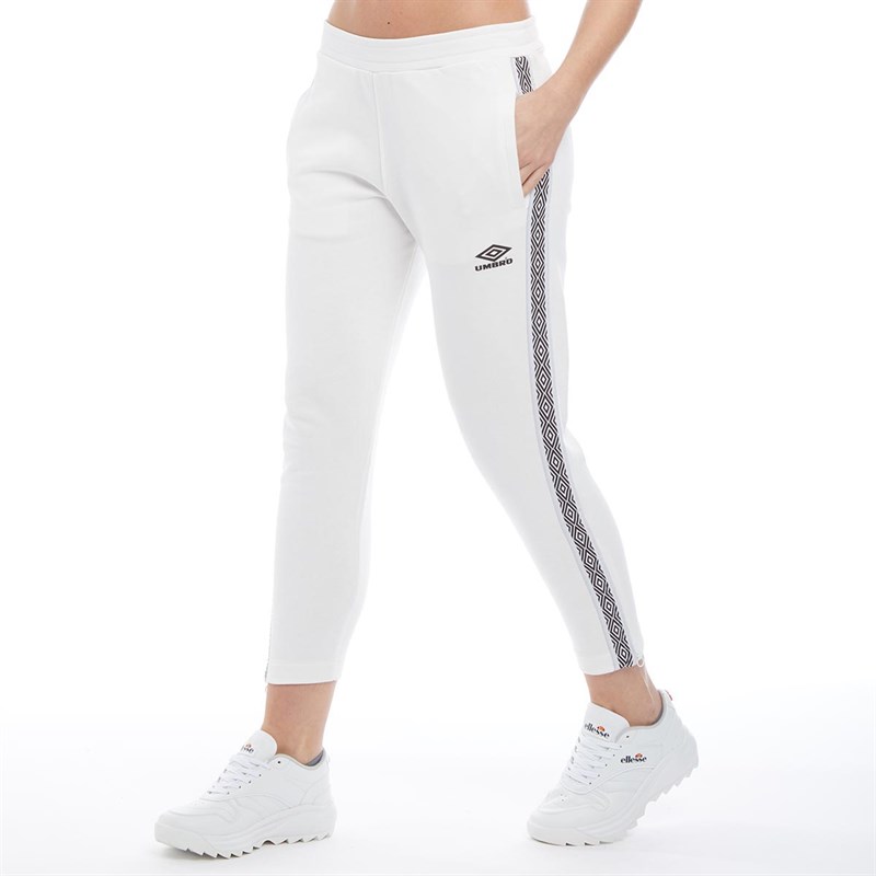 Buy Umbro Womens Tape Side Crop Sweat Pants White