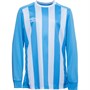 Umbro Junior Milan Stripe Long Sleeve Football Jersey Sky Blue/White