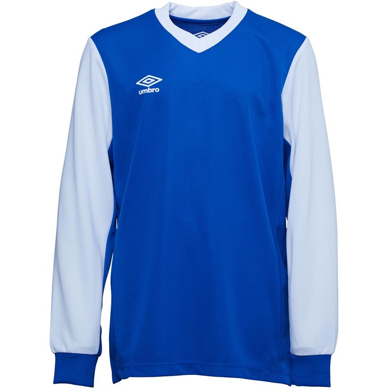 Buy Umbro Junior Boys Witton Retro Long Sleeve Football Jersey Royal/White