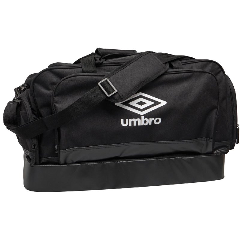 Buy Umbro Pro Team Medium Hardbase Holdall Black/White