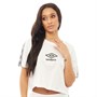 Umbro Damen Active Style Taped Cropped T-Shirts und Tops Weiß