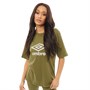 Umbro Damen Active Style Large Logo Boyfriend T-Shirts und Tops Khaki