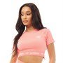 Umbro Womens Active Style Performance Crop Tight T-Shirt Shell Pink