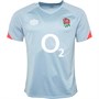 Umbro Mens England Rugby Training Top Blue Fog/Fiery Coral
