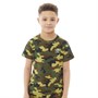 Umbro Junior Camo Print T-Shirt Camo Green/Brown/Black